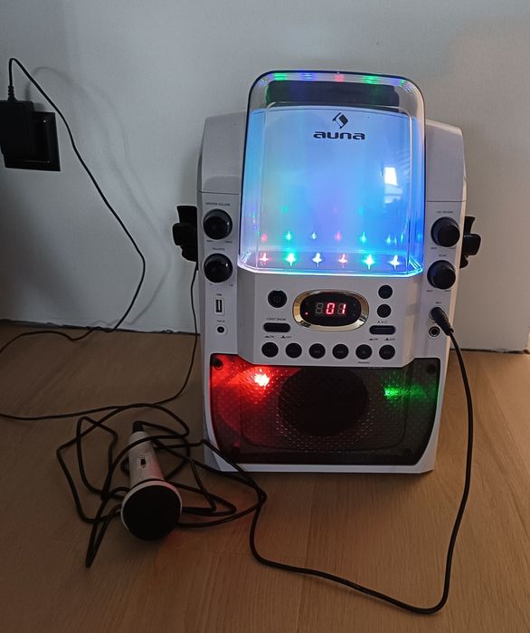 Zestaw do karaoke Auna Kara Liquida BT – CD, mikrofony LED, Bluetooth