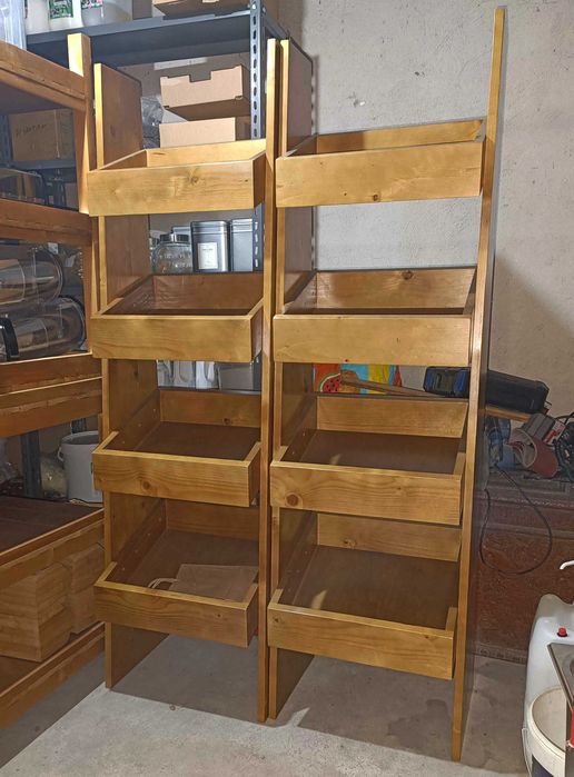 Expositor Rústico para Fruta em Madeira