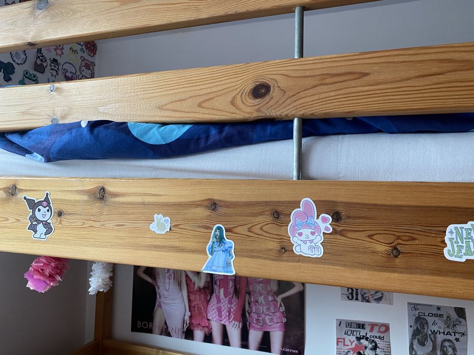 Łóżko piętrowe młodzieżowe Ikea 90x200