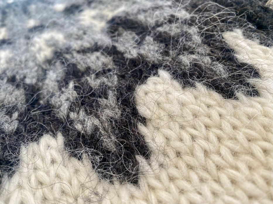 Sweter wełna owcza kardigan góralski S M