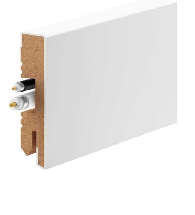 Listwa przypodłogowa listwy Mdf styl slim 12x60 mm biały Nowe
