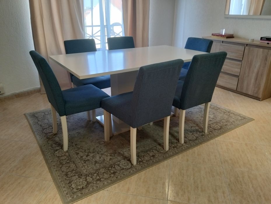 Mesa jantar branca lacada