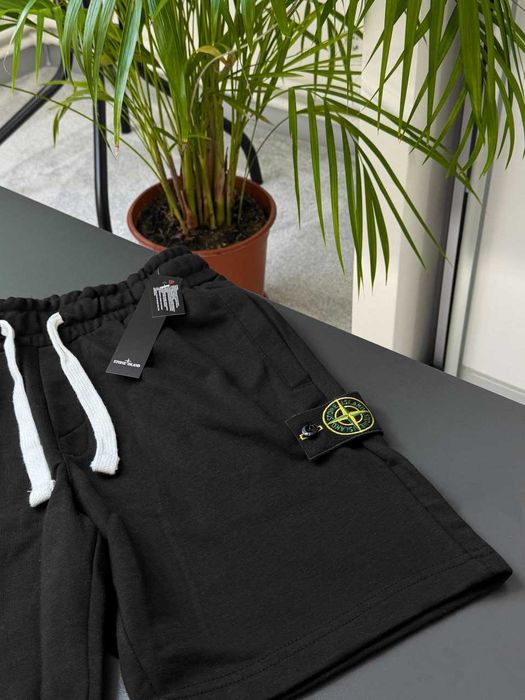 Черные Шорты Стон Айленд - Спортивні Шорти Stone Island