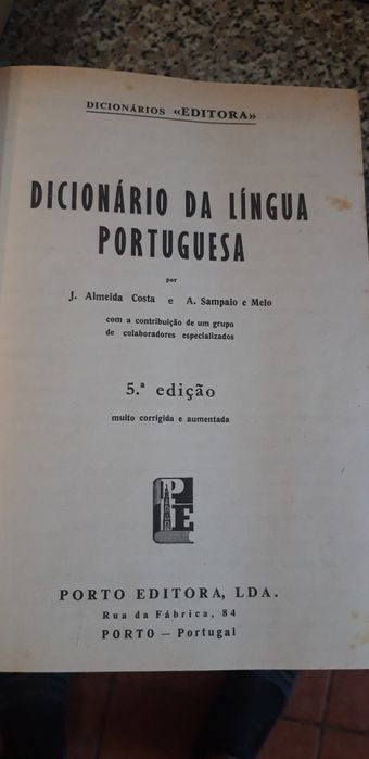Dicionário de Língua Portuguesa Antigo