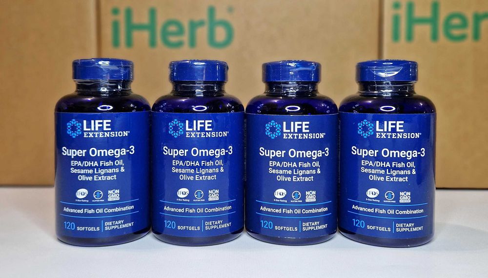 Life Extension, Super Omega-3, риб'ячий жир Омега 3 (ДГК та ЕПК) 120шт