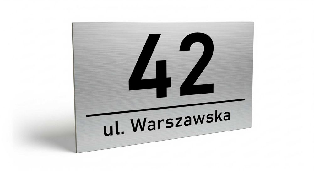 Tabliczka adresowa Numer na Dom 32cmx21cm Nadruk UV