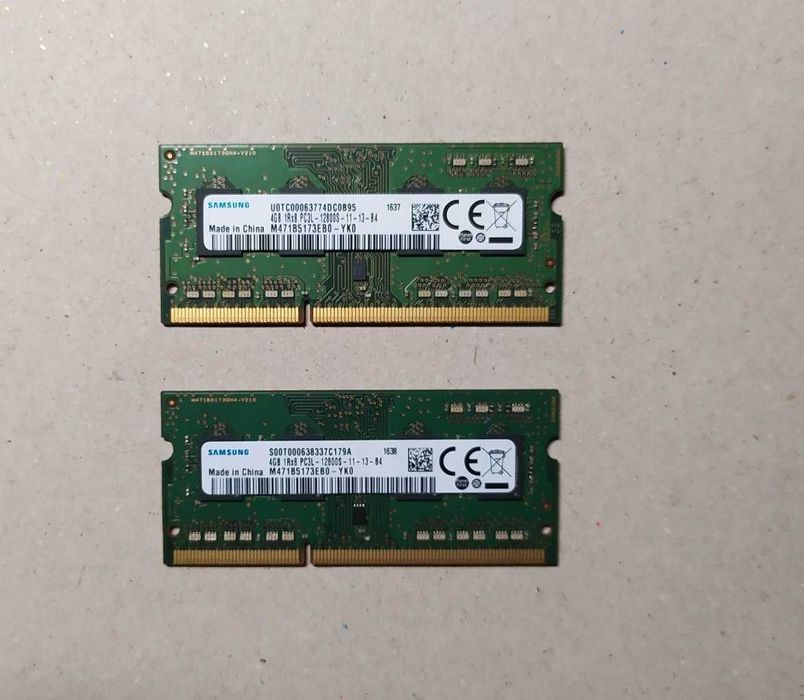 Оперативна пам'ять SODIMM DDR3L 8Gb (2x4Gb)