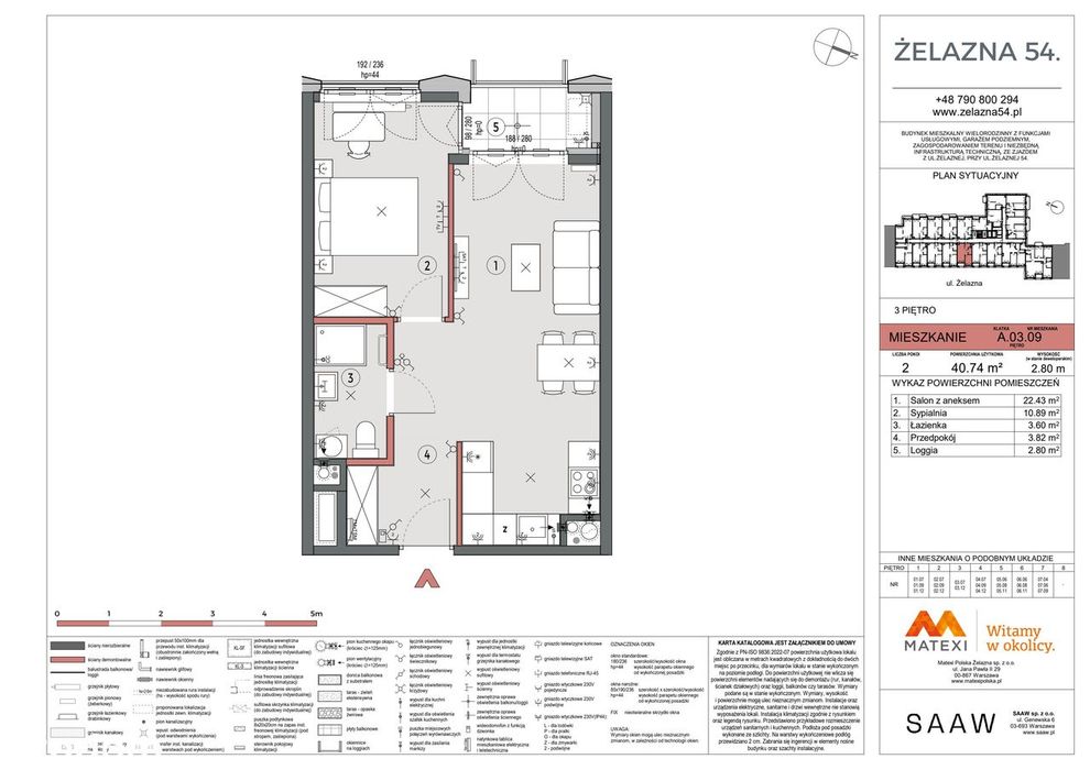 2-pokojowe mieszkanie 40 m² + loggia Bezpośrednio - Widok 2