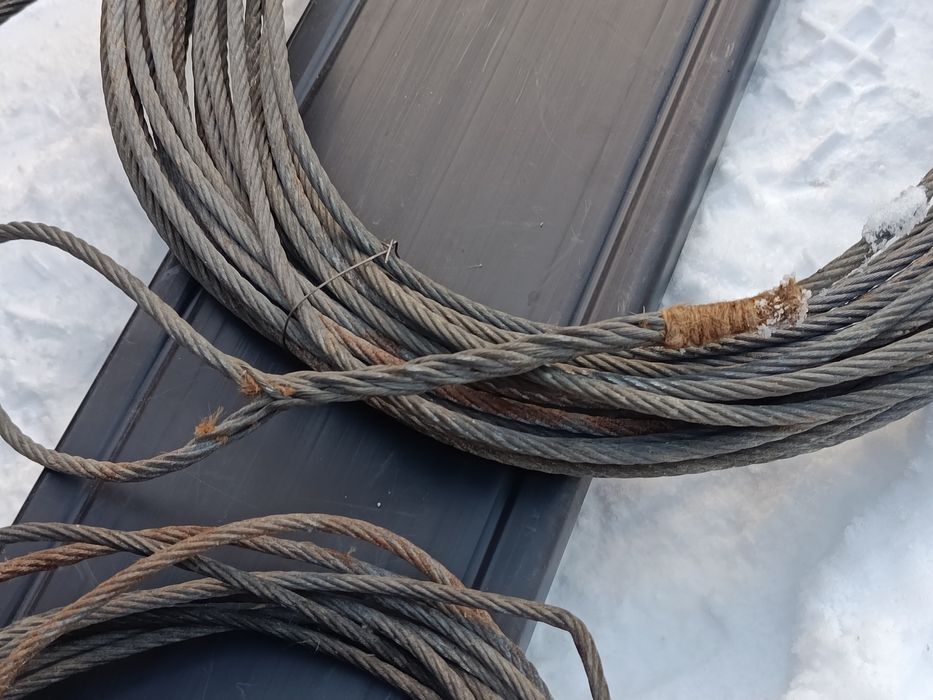 Трос стальной длина 26 метров d-6mm.