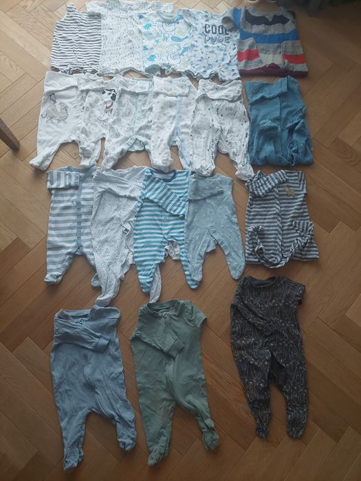 Pajacyki, rampersy 0-9m, mniej niż 3zł/szt.