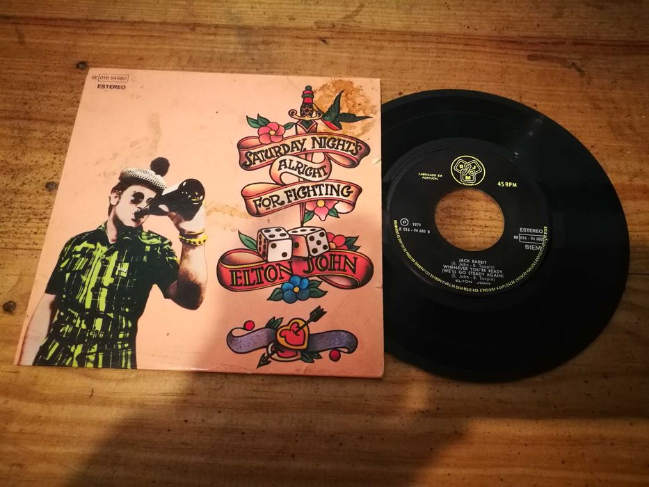 ELTON JOHN-Saturday Night's Alright For Fightning (PORT-1973) SINGLE