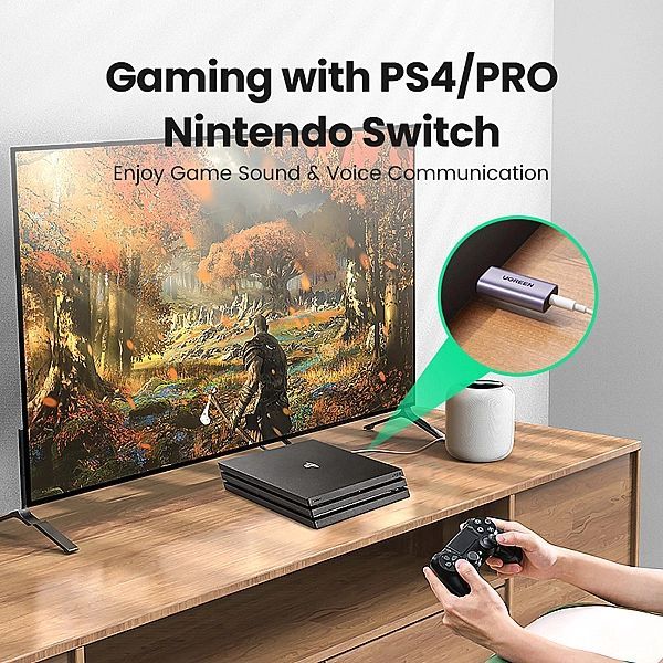 Adapter audio Ugreen Cm383 - szary