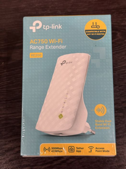 Усилитель сигнала WI-FI tp-link AC750 RE200