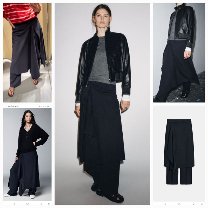 Оригінальні брюки-парео від Zara zw collection з вовною. Нова колекція