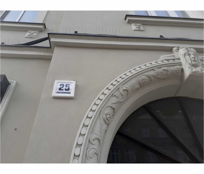 Podświetlany numer domu LED czujnik zmierzchu 4W plafon kinkiet