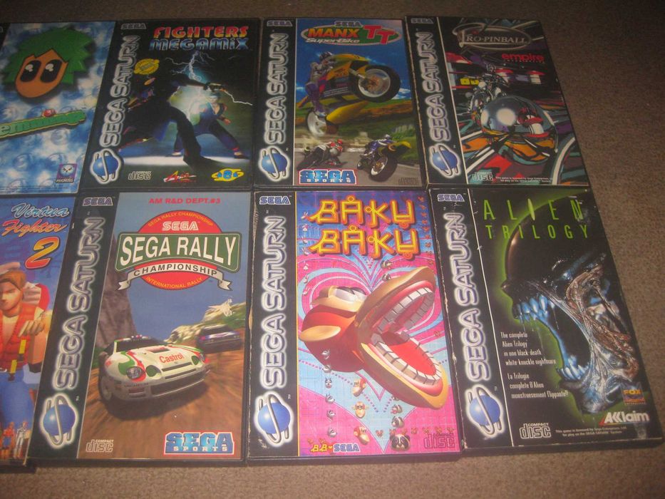 10 Jogos para a Sega Saturn! 6 Deles Completos!