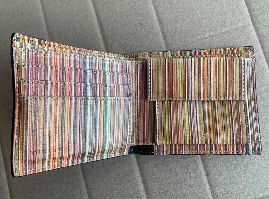 Брендовый итальянский кожаный кошелек Paul Smith