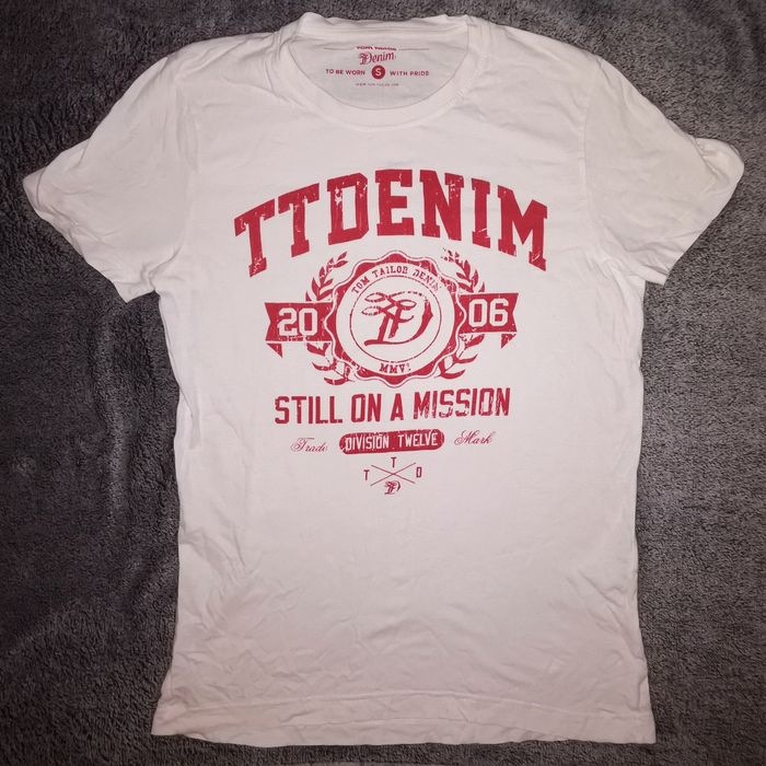 T-shirt z logo ttdenim od Tom Tailor