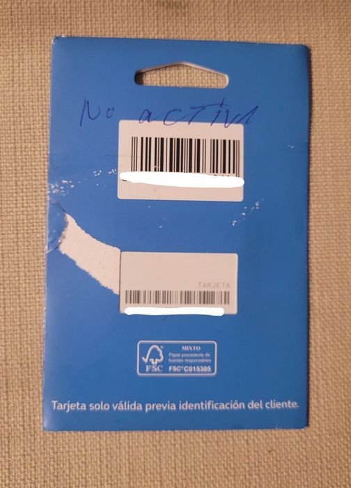 SIM card Movistar Hiszpania