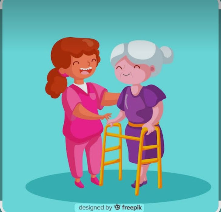 Sou cuidadora de idosos e crianças