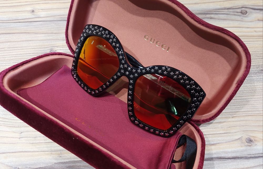 Ефектні сонцезахисні ркуляри з зірковим дізайном  Gucci GG3870/S ( Оригінал, Італія)