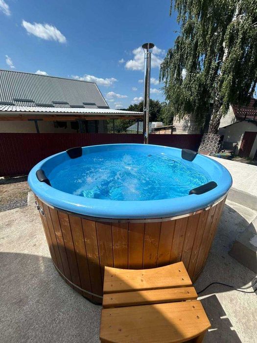 Чан на дровах з джакузі. Вуличне джакузі від виробника.