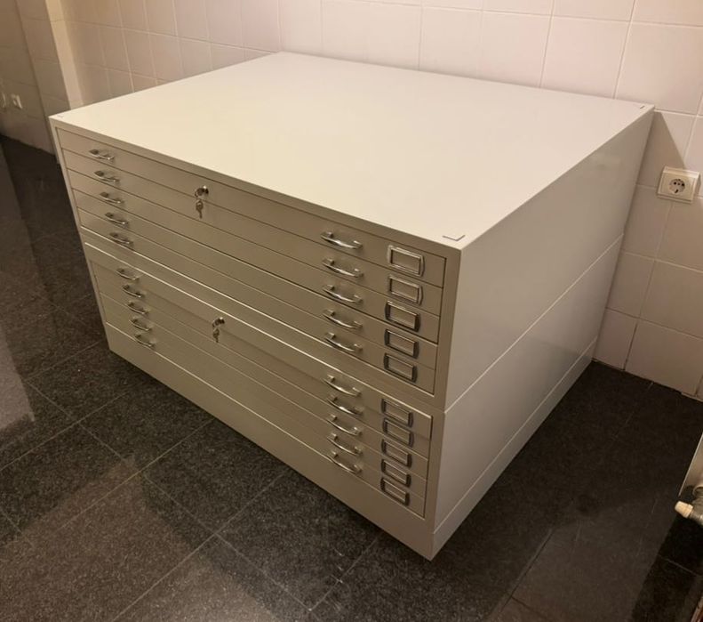 Arquivo de 5 Gavetas Metalico Desenho A0 Resistente Pintura a Cinza ou Preto