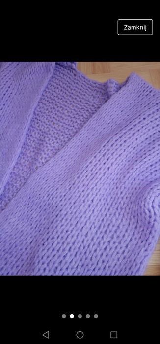 Sweter kardigan narzutka