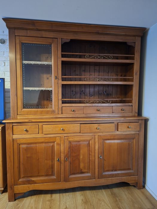 Kredens sosnowy rustykalny – duży, klasyczny (do renowacji)