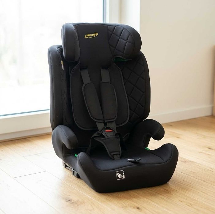 Fotelik Samochodowy 9-36 kg 76-150 cm ISOFIX NOWY i-Size Top Tether Dla Dziecka Regulowany Czarny