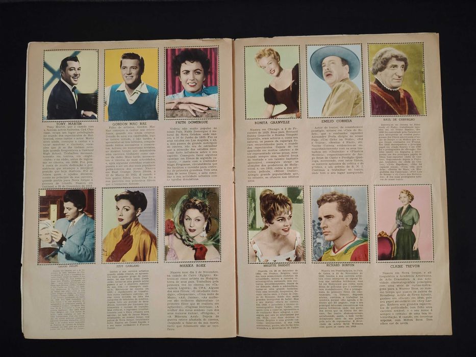 Caderneta completa Artistas de Cinema