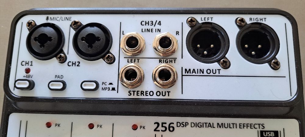 Mesa de mistura USB, Bluetooth  4 canais