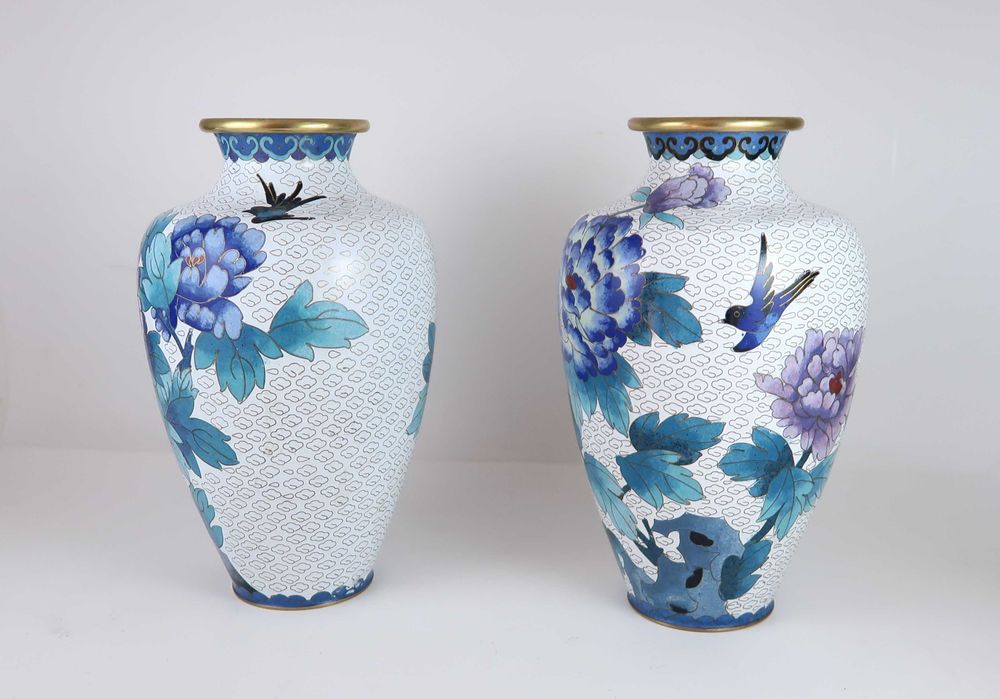 2 Jarras Cloisonné com 22 cm altura