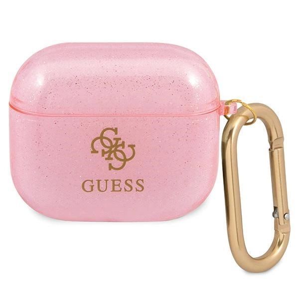 Etui Guess Glitter Collection na AirPods 3 - różowe