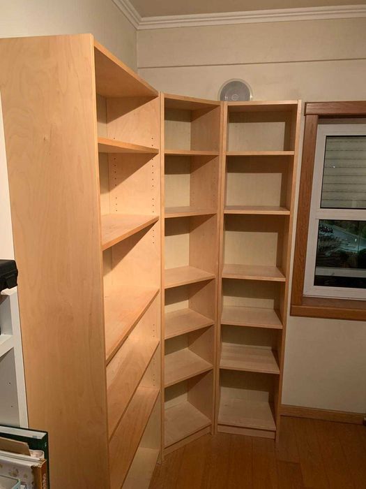 Conjunto de estantes IKEA Billy - Efeito Bétula