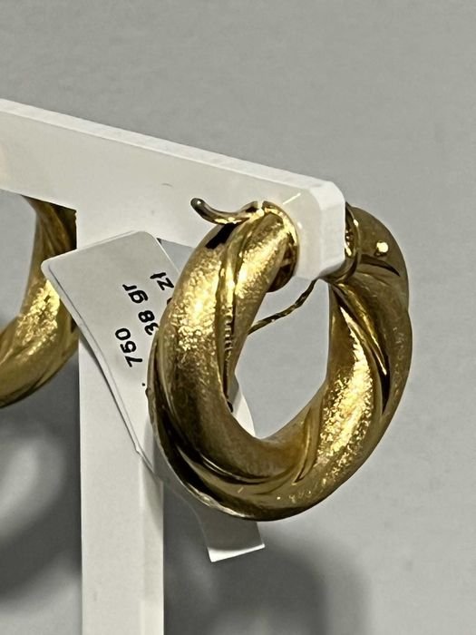 Złote kolczyki pr750, 18k, 6.38gr/Komis Krzysiek