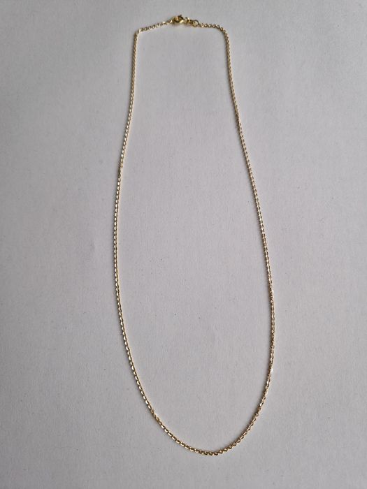 Łańcuszek srebrny pozłacany