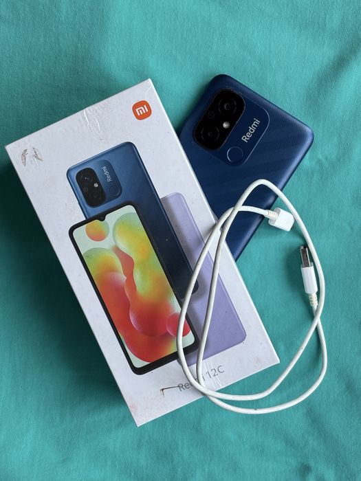 Xiaomi Redmi 12C 3/64 GB Blue | HyperOS | Коробка + кабель