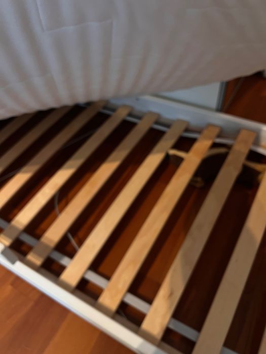 Cama IKEA (sem pés) + colchão + ripas + protetor de colchão