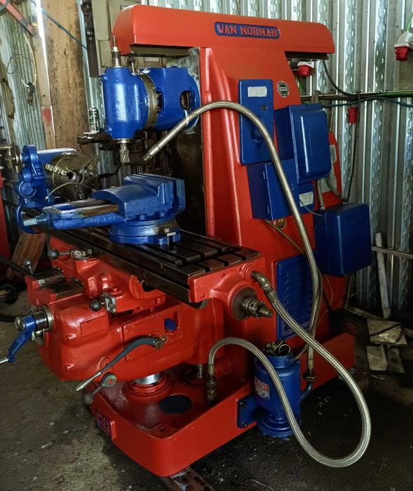 Fresadora Van Norman Máquina Americana Restaurada com Acessórios!