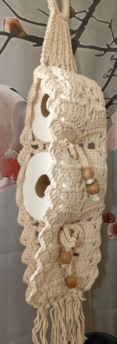 Suporte de papel higiénico feito à mão