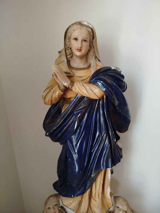 Imponente Escultura de Nossa Senhora (62 cm/13 kilos)