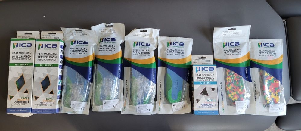 Wkładki do butów ICB, nowe, różne rozmiary.