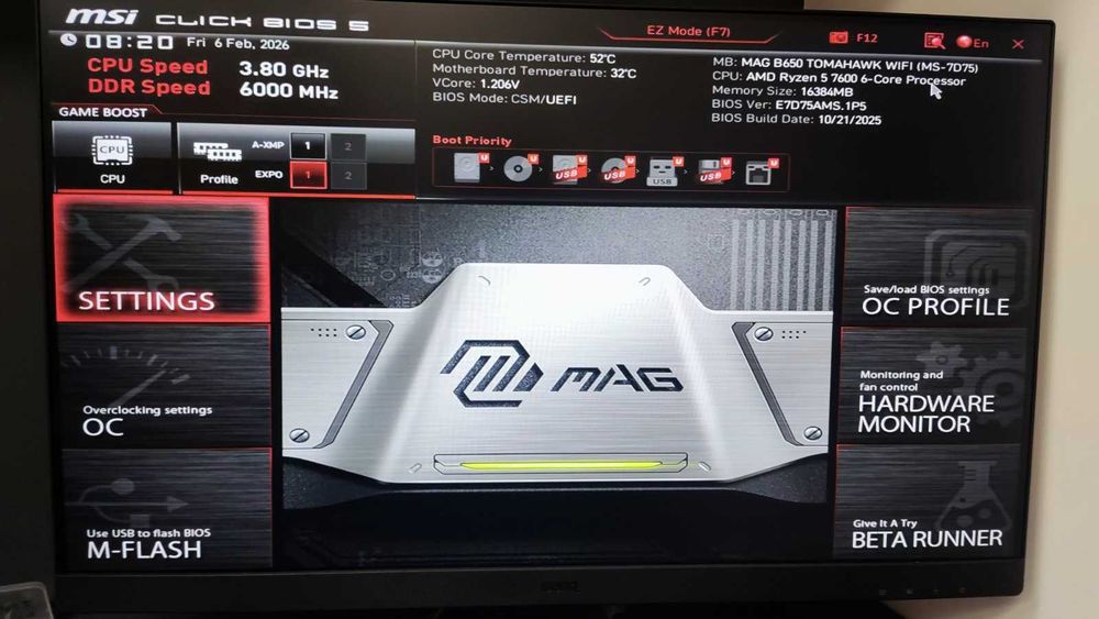 MSI MAG B650 Tomahawk WiFi AM5