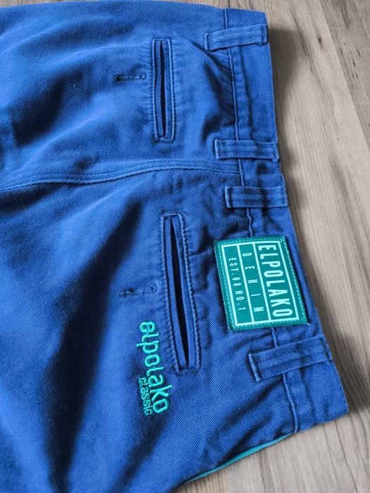 Elpolako spodnie męskie M granatowe denim