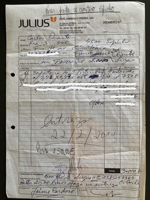 Móvel de entrada sapateira