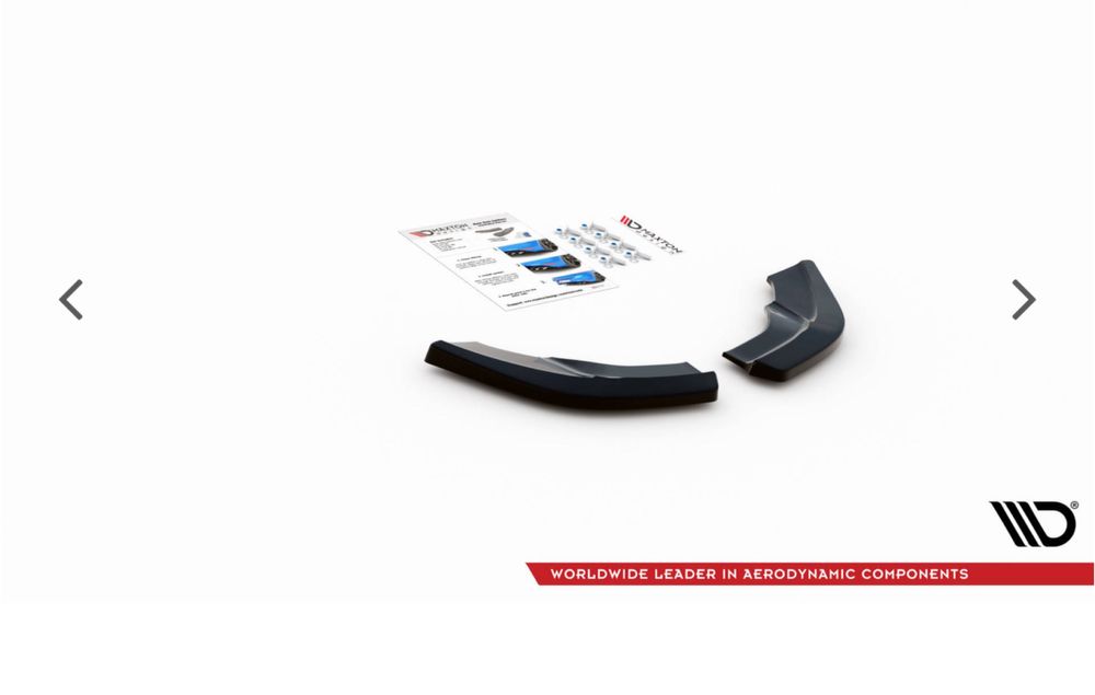 Maxton A45 W176 Rear Side Splitters V.2