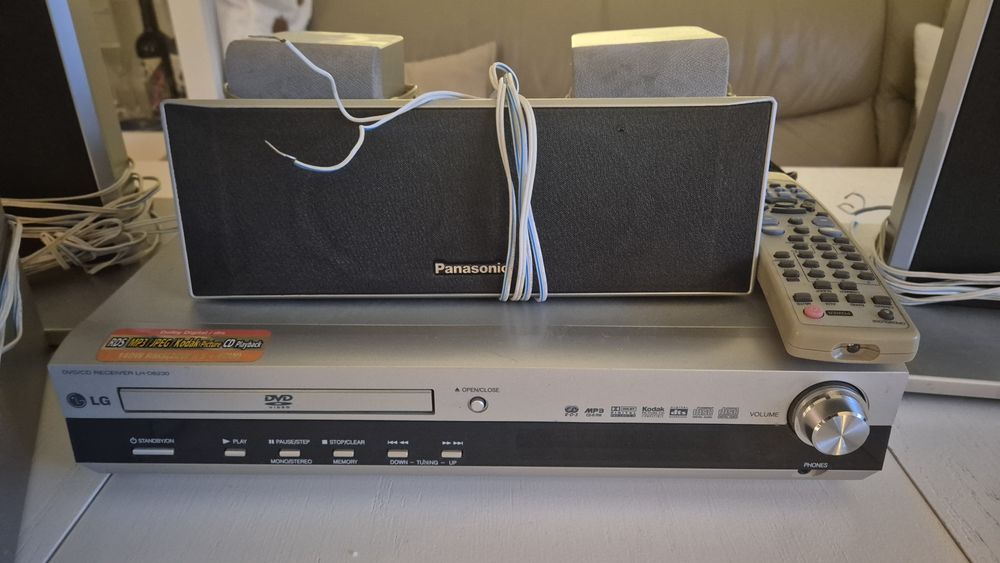 Amplituner odtwarzacz DVD LG LH-6230 + głośniki 5.1 Panasonic