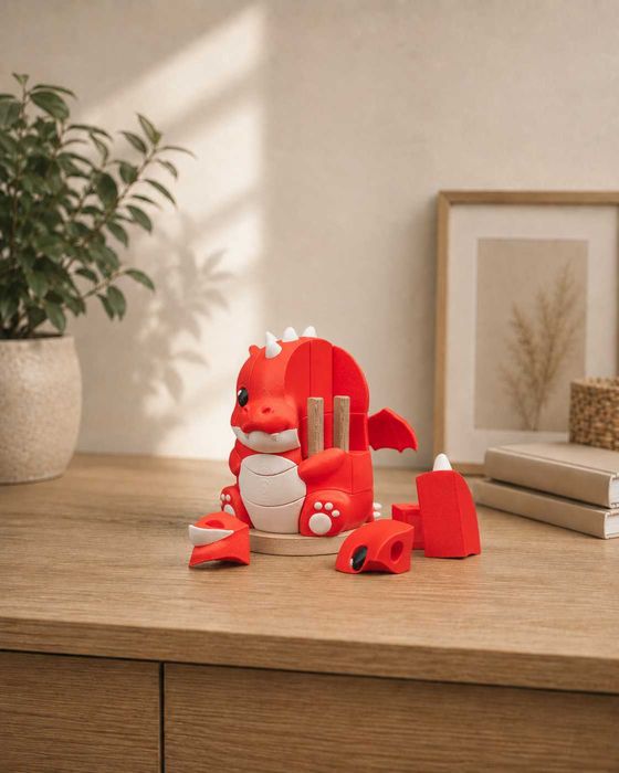 Smok Puzzle 3D - kreatywna figurka do składania