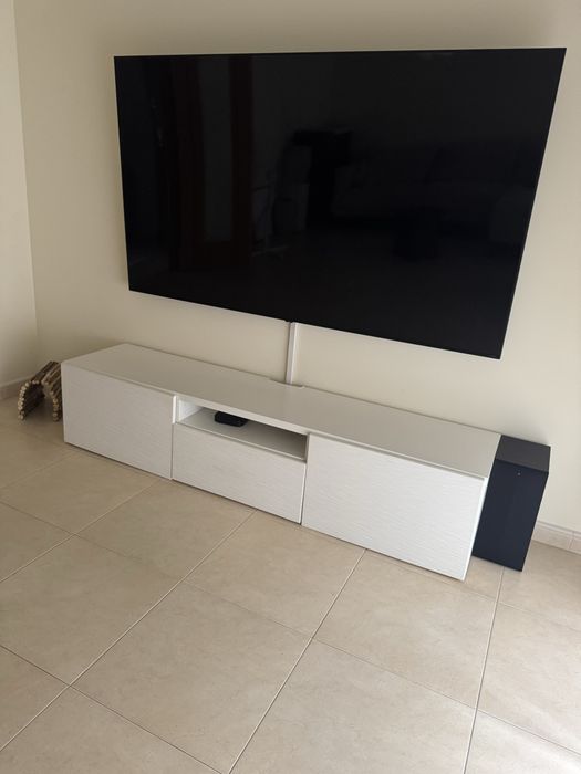 Movel Tv Branco com efeitos